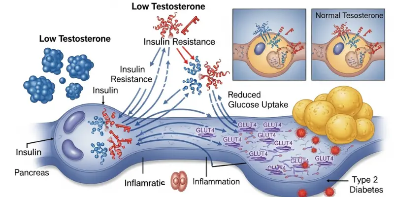 How Low Testosterone Promotes Insulin Resistance and Diabetes