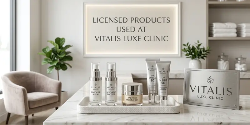 Licensed Products Used at Vitalis Luxe Clinic