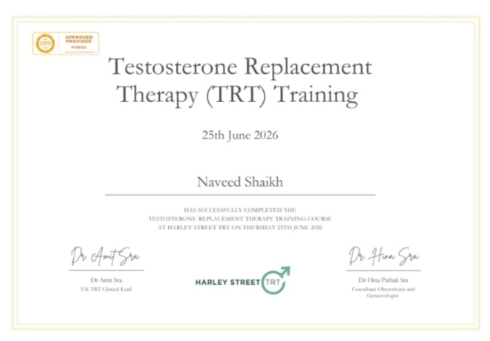 Certication of trt training