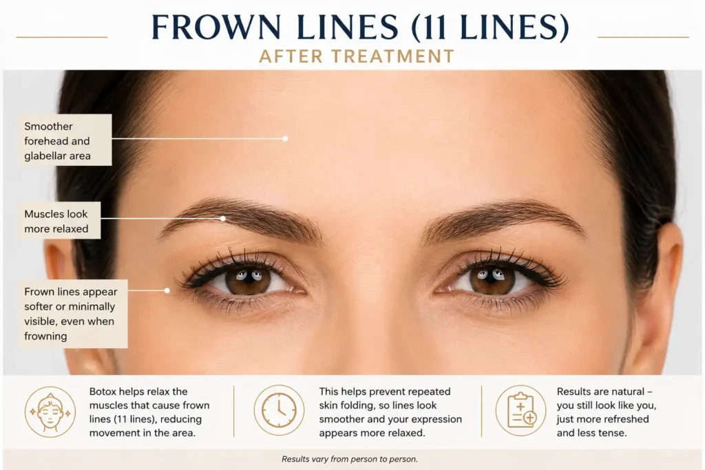 After Treatment Frown Lines Botox