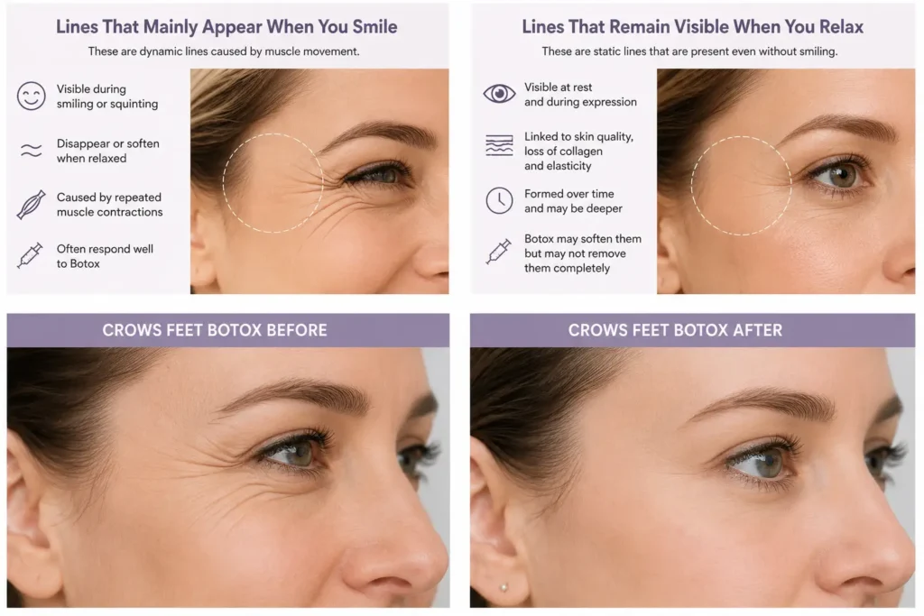 After Treatment of Crows Feet Botox